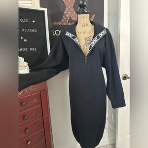 🆕DKNY Black/White Sweater Dress